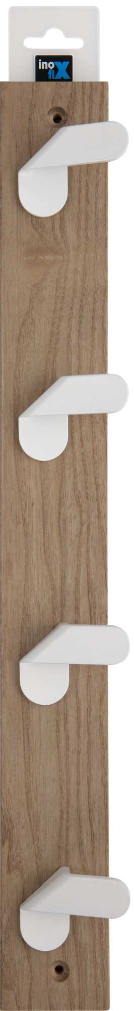 Colgador fresno NORDIK 4 ganchos / blanco