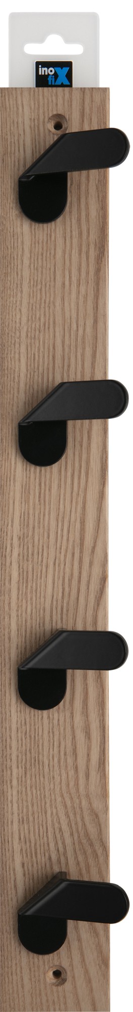 Colgador fresno NORDIK 4 ganchos / negro