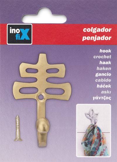 Colgador de latón oriental / latón satinado