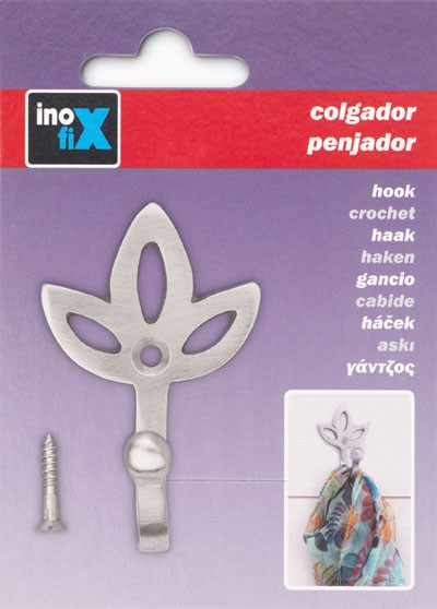 Colgador de latón tulipán / níquel satinado