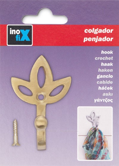 Colgador de latón tulipán / latón satinado