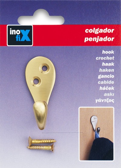 Colgador clásico de latón / latón satinado