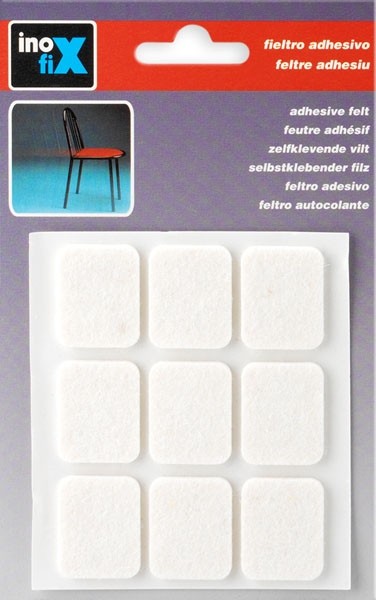 Fieltro lana adhesivo 29 x 23 mm / blanco