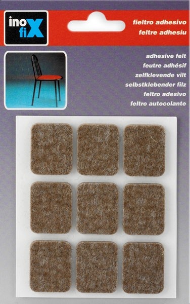 Fieltro lana adhesivo 29 x 23 mm / marrón