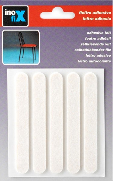 Fieltro lana adhesivo 95 x 12 mm / blanco