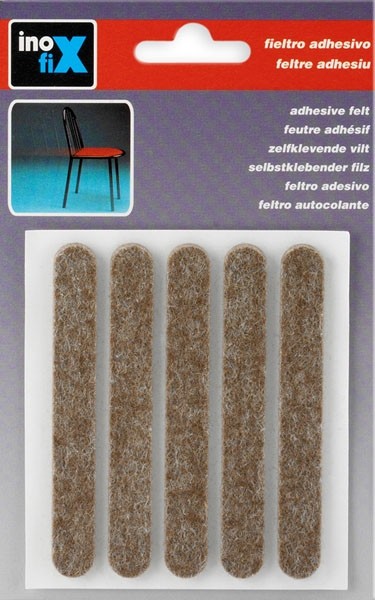 Fieltro lana adhesivo 95 x 12 mm / marrón