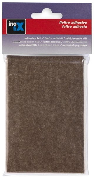 Fieltro lana adhesivo 1000 x 85 mm. / marrón