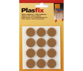 Fieltro sintético adhesivo Ø 22 mm / marrón