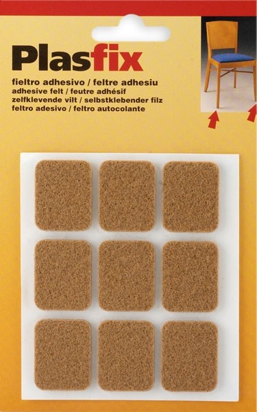 Fieltro sintético adhesivo 29 x 23 mm / marrón