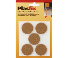 Fieltro sintético adhesivo Ø 34 mm / marrón