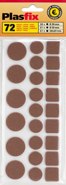 Fieltro sintético adhesivo multifigura / marrón