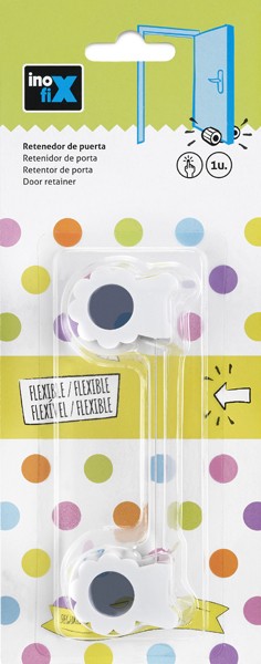 Retenedor de puerta flexible / blanco