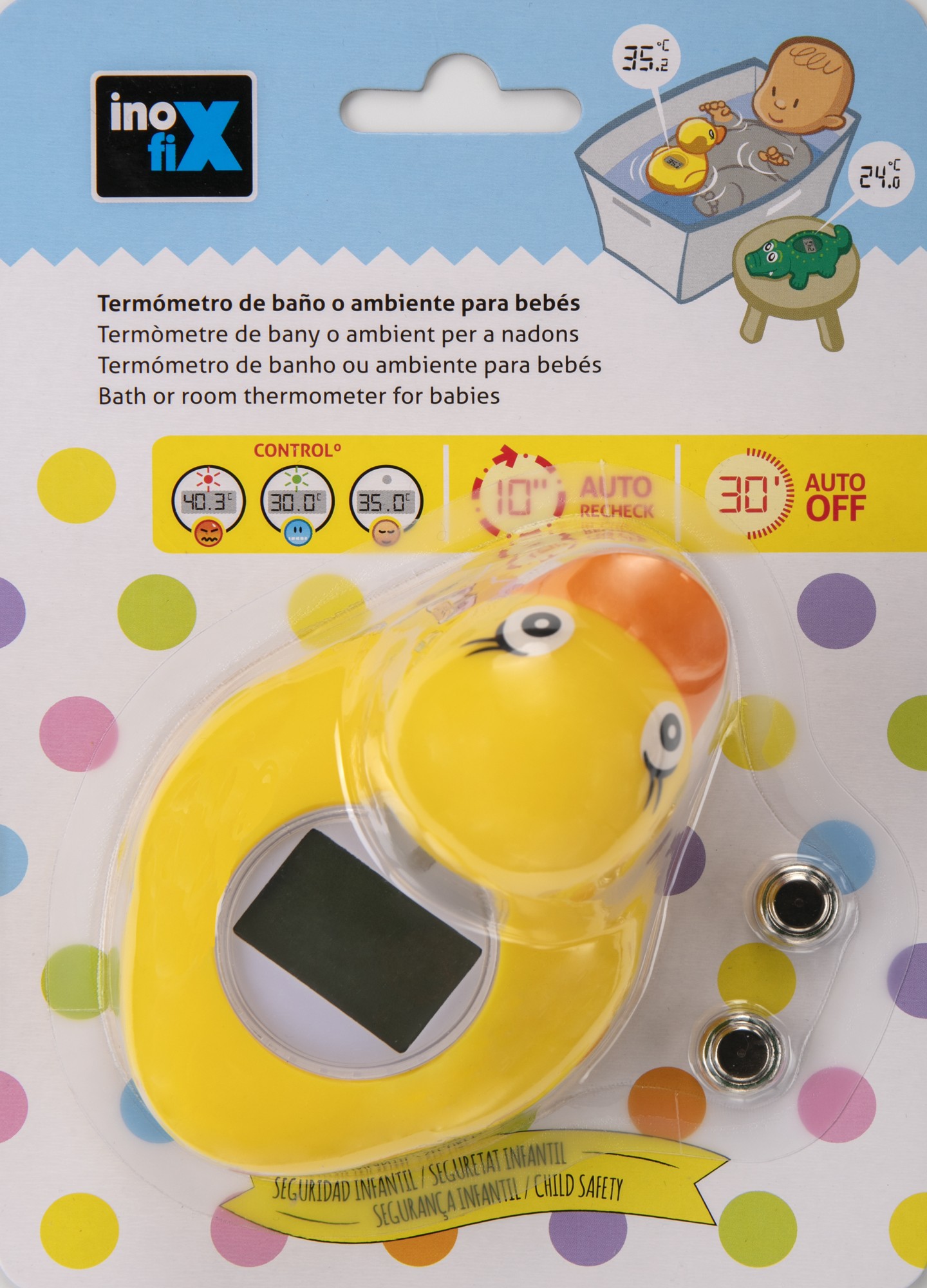 Termómetro digital patito para bañera/baño / amarillo