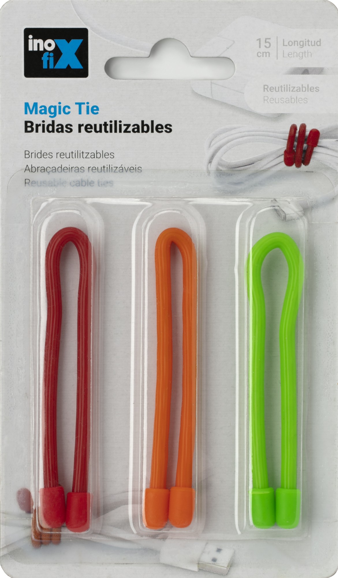 Bridas reutilizables Magic Tie 15cm. / surtido