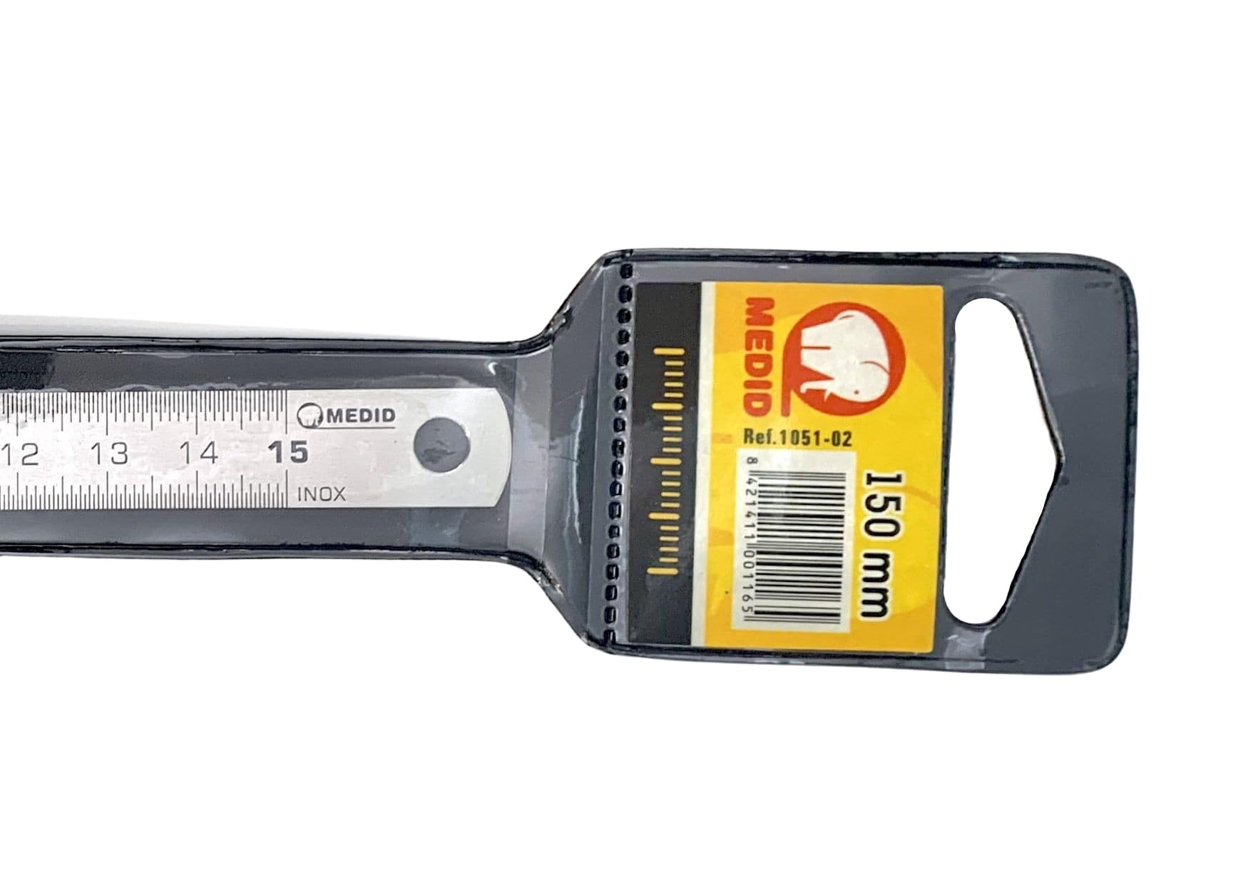 Regla flexible mate de acero inoxidable 150 x 13 x 0,5 mm