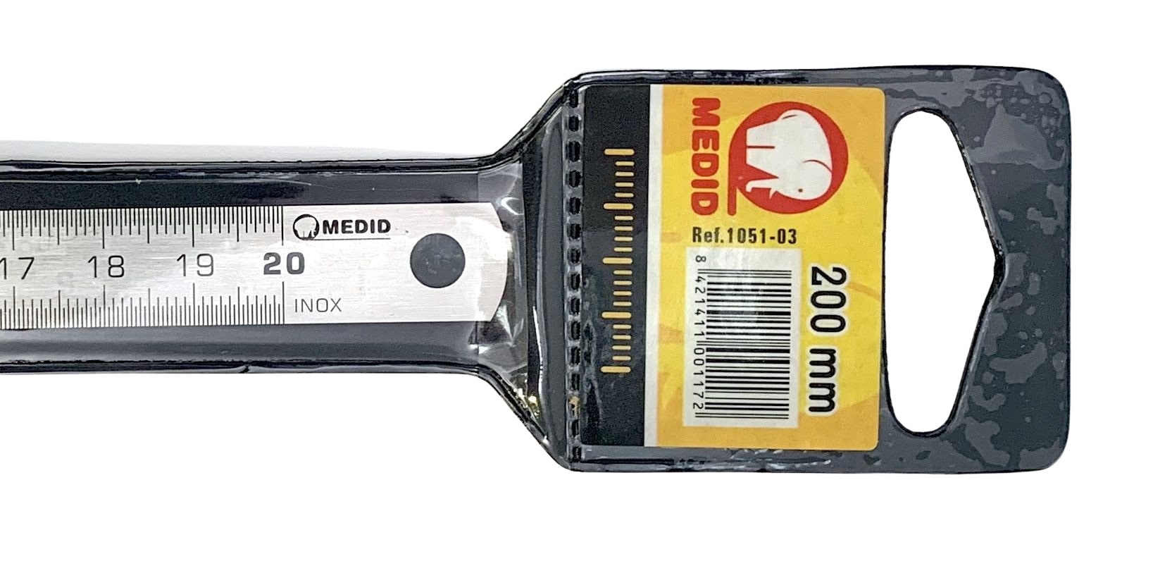 Regla flexible mate de acero inoxidable 200 x 13x 0 ,5 mm