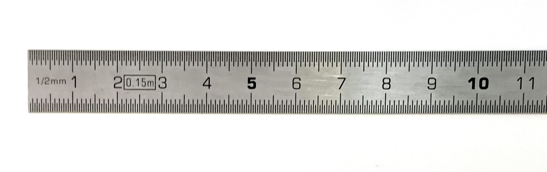 Regla flexible mate de acero inoxidable 300 x 13 x 0,5 mm