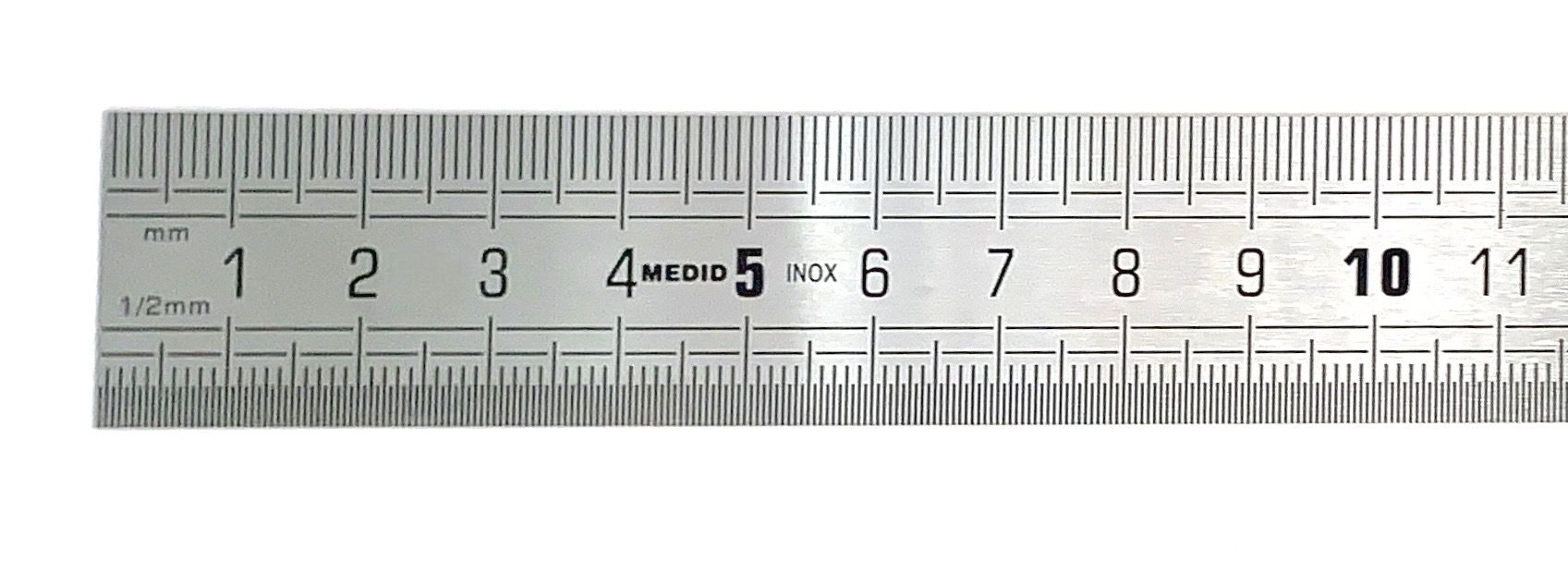 Regla flexible mate de acero inoxidable 1500 x 25 x 0,5 mm