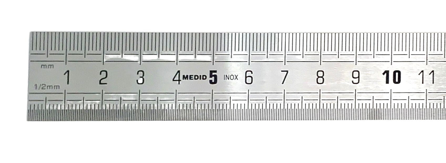 Regla flexible mate de acero inoxidable 2000 x 25 x 0,5 mm