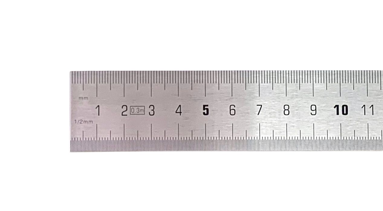 Regla semi-rígida mate. acero inoxidable 1000 x 30 x 0,8 mm
