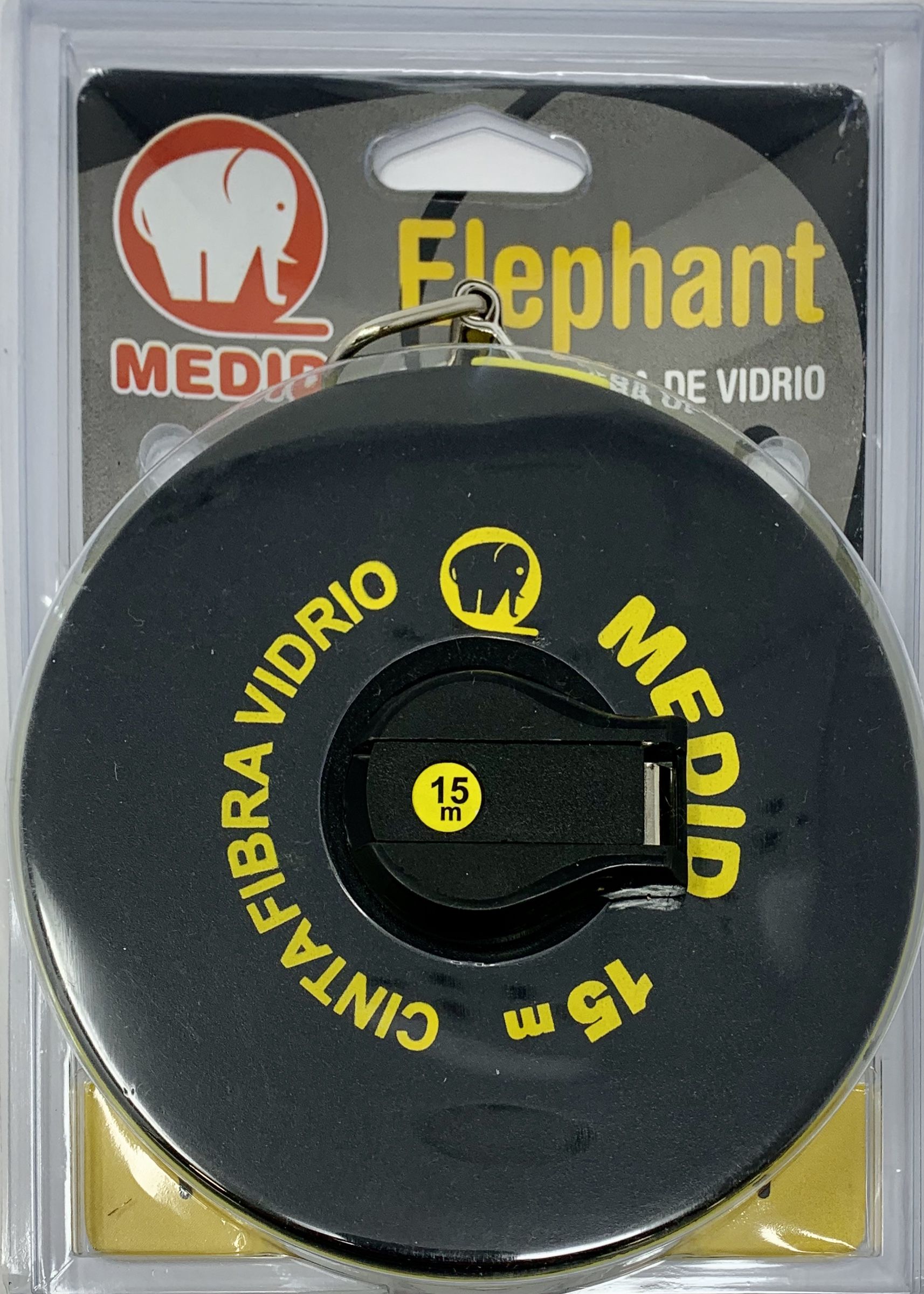 Cinta métrica de fibra de vidrio 15 m x 15 mm \\\"0\\\" en la anilla - ref.121015