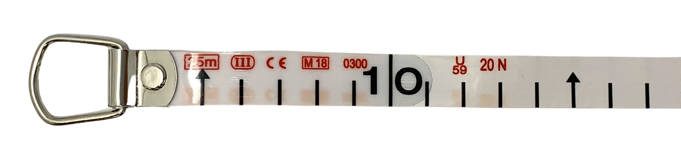 Cinta métrica de fibra de vidrio 15 m x 15 mm \\\"0\\\" en la anilla - ref.121015