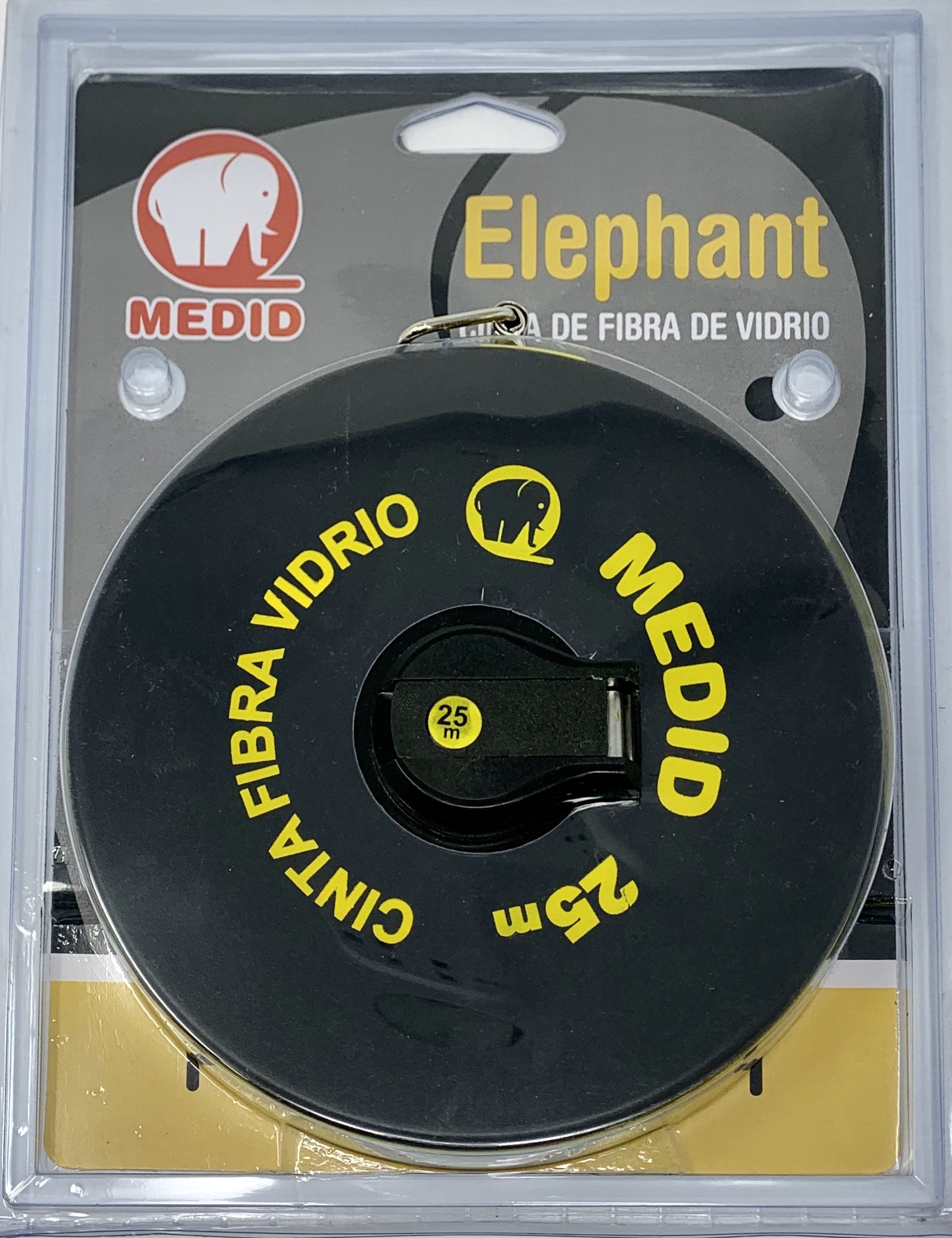 Cinta métrica de fibra de vidrio 25 m x 15 mm \\\"0\\\" en la anilla - ref.121025