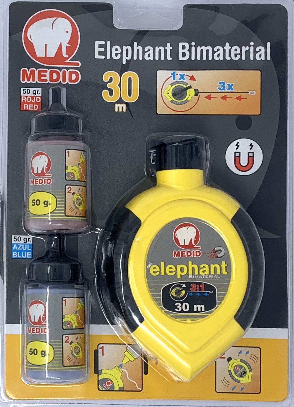 Cordel trazador bimaterial (3:1) 30 m + 2 x 50 g