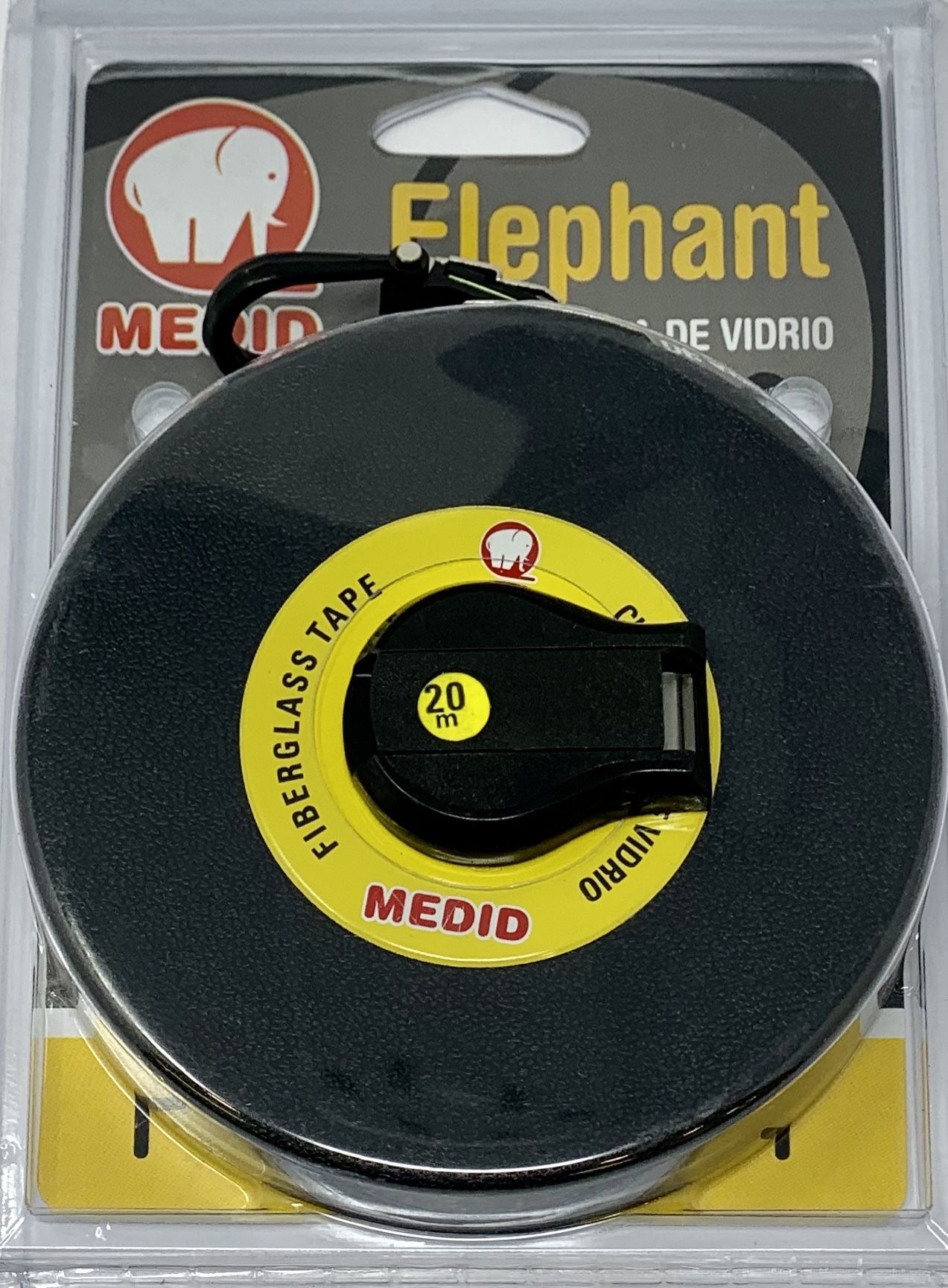 Cinta métrica de fibra de vidrio 20 m x 15 mm Fluorescente Cm+pulgadas - ref.140020MP