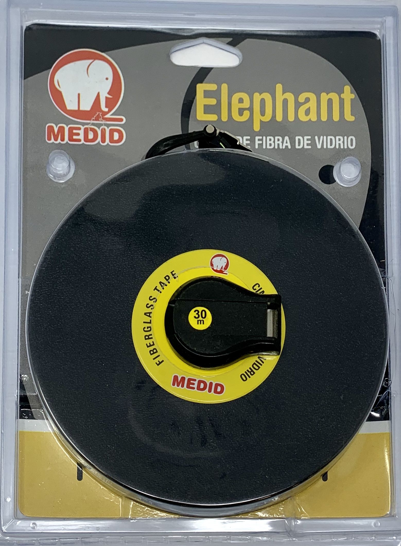 Cinta métrica de fibra de vidrio 30 m x 15 mm Fluorescente Cm+pulgadas - ref.140030MP