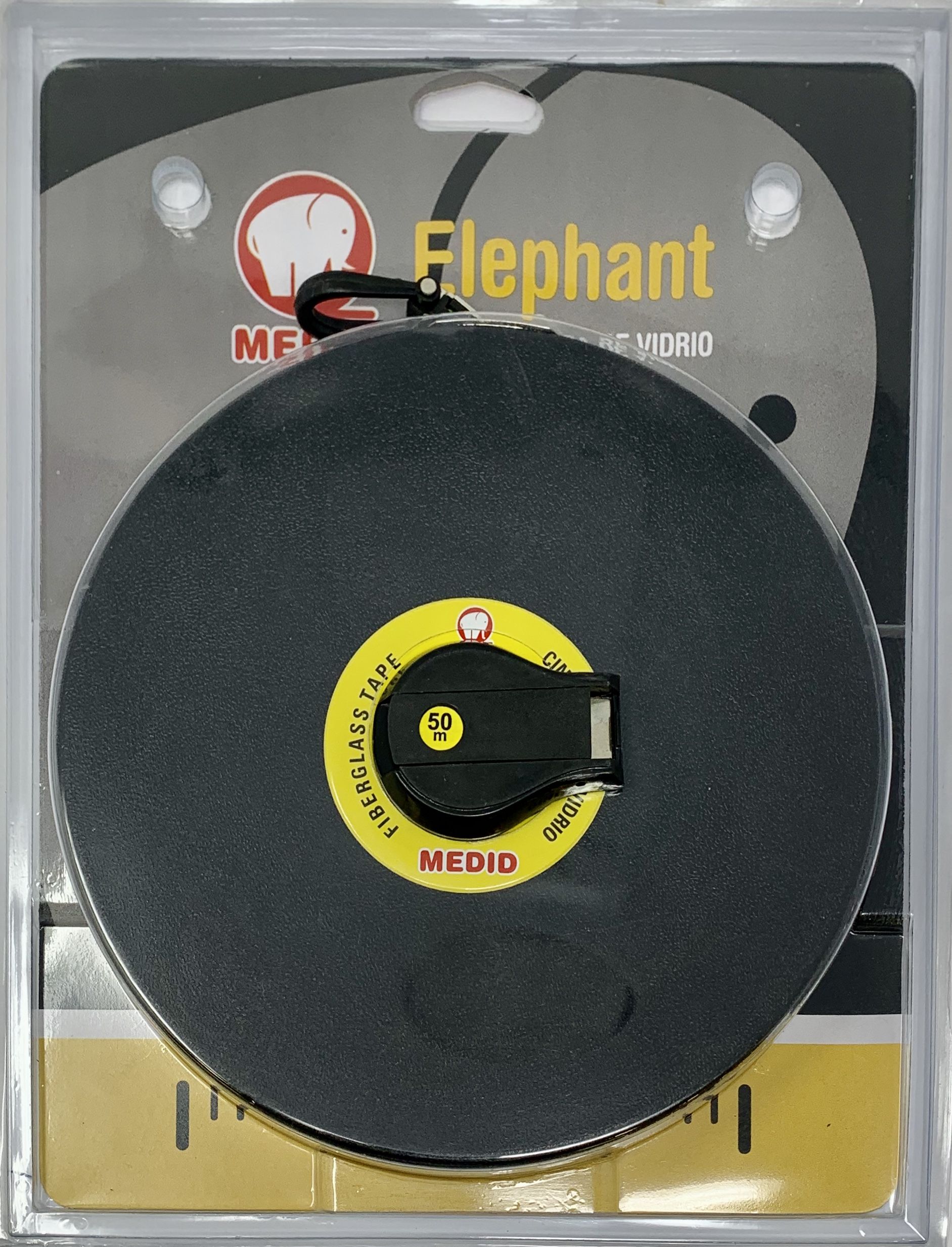 Cinta métrica de fibra de vidrio 50 m x 15 mm Fluorescente Cm+pulgadas - ref.140050MP