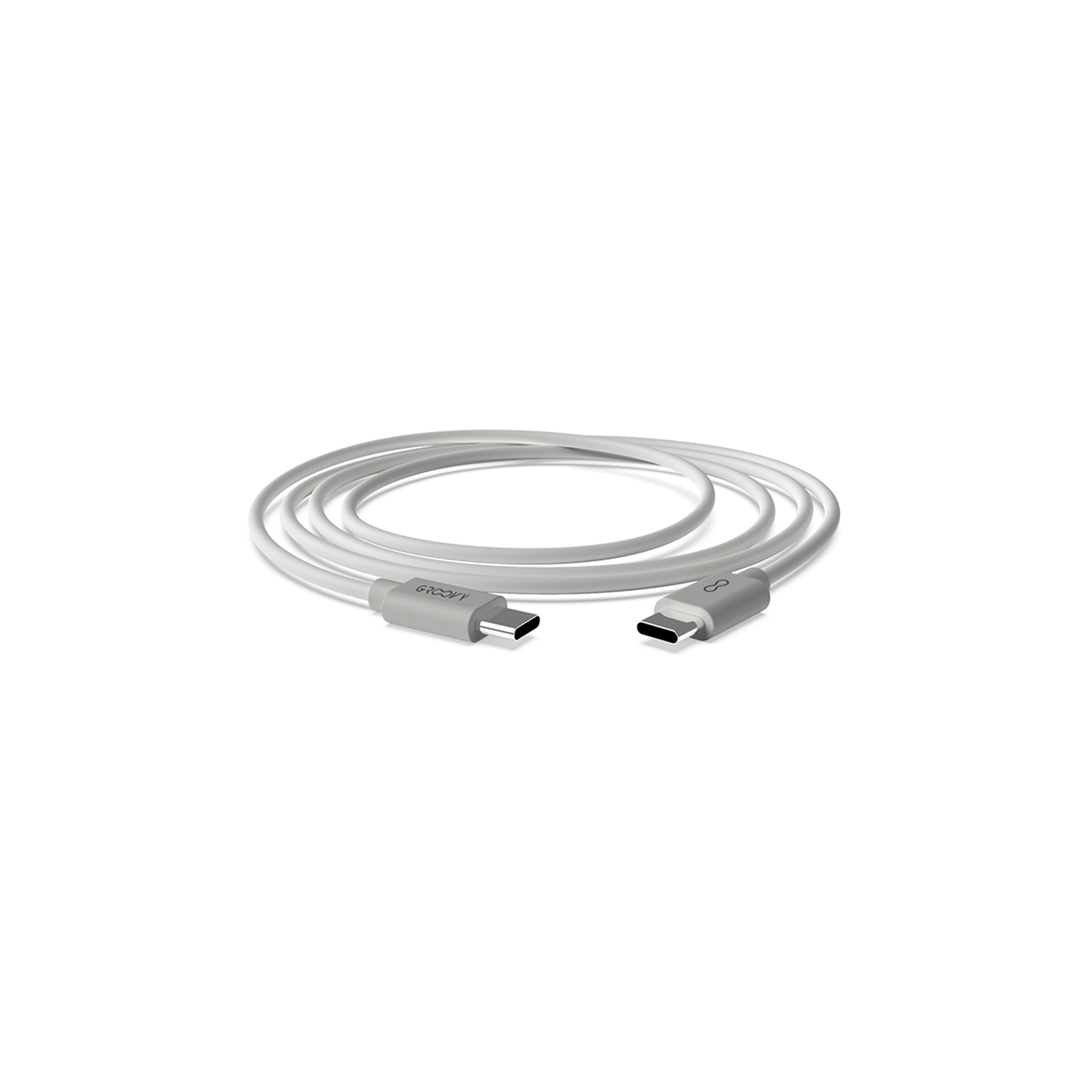 Cable Groovy Tipo C + Tipo C  2 A 1 m