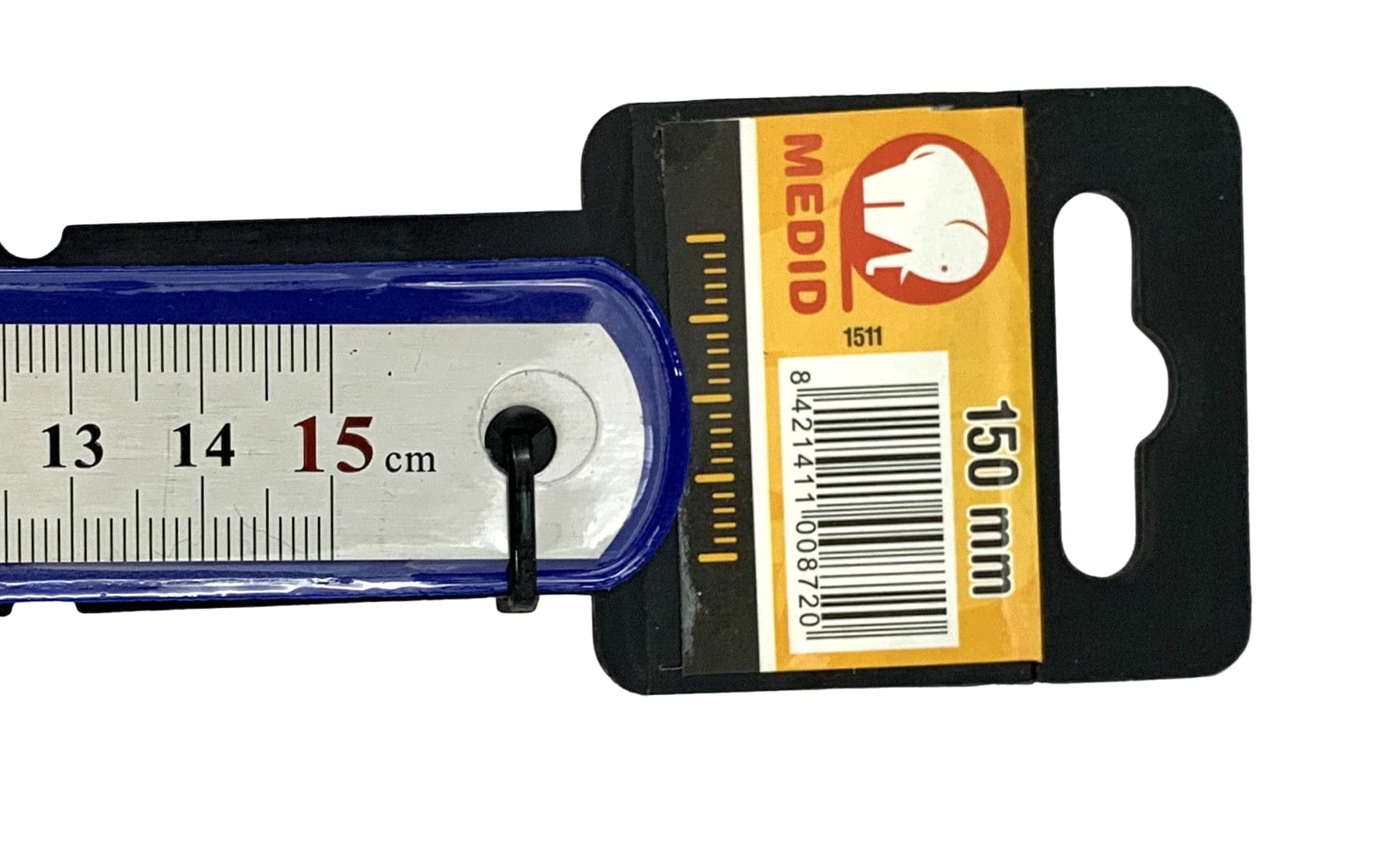 Regla semi-rígida mate de acero inoxidable 150 x 18 x 0,7 mm