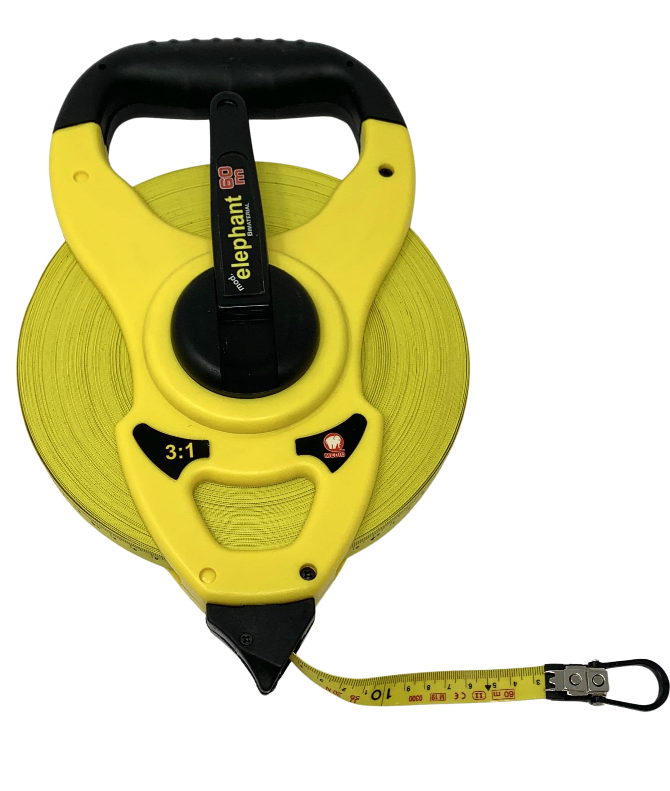 Cinta métrica de fibra de vidrio 3:1 60 m x 15 mm Estuche ABS - ref.166060