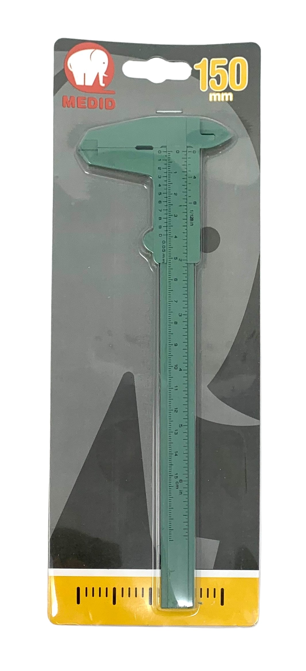 Calibre de plástico PVC 210 mm. Precisión 0,05 mm