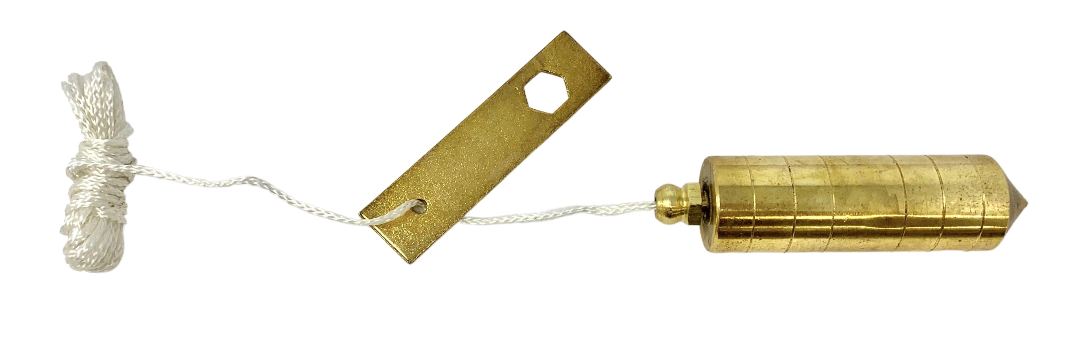 Plomada hierro calibrado zincado 1000 gr 3 m con pletina