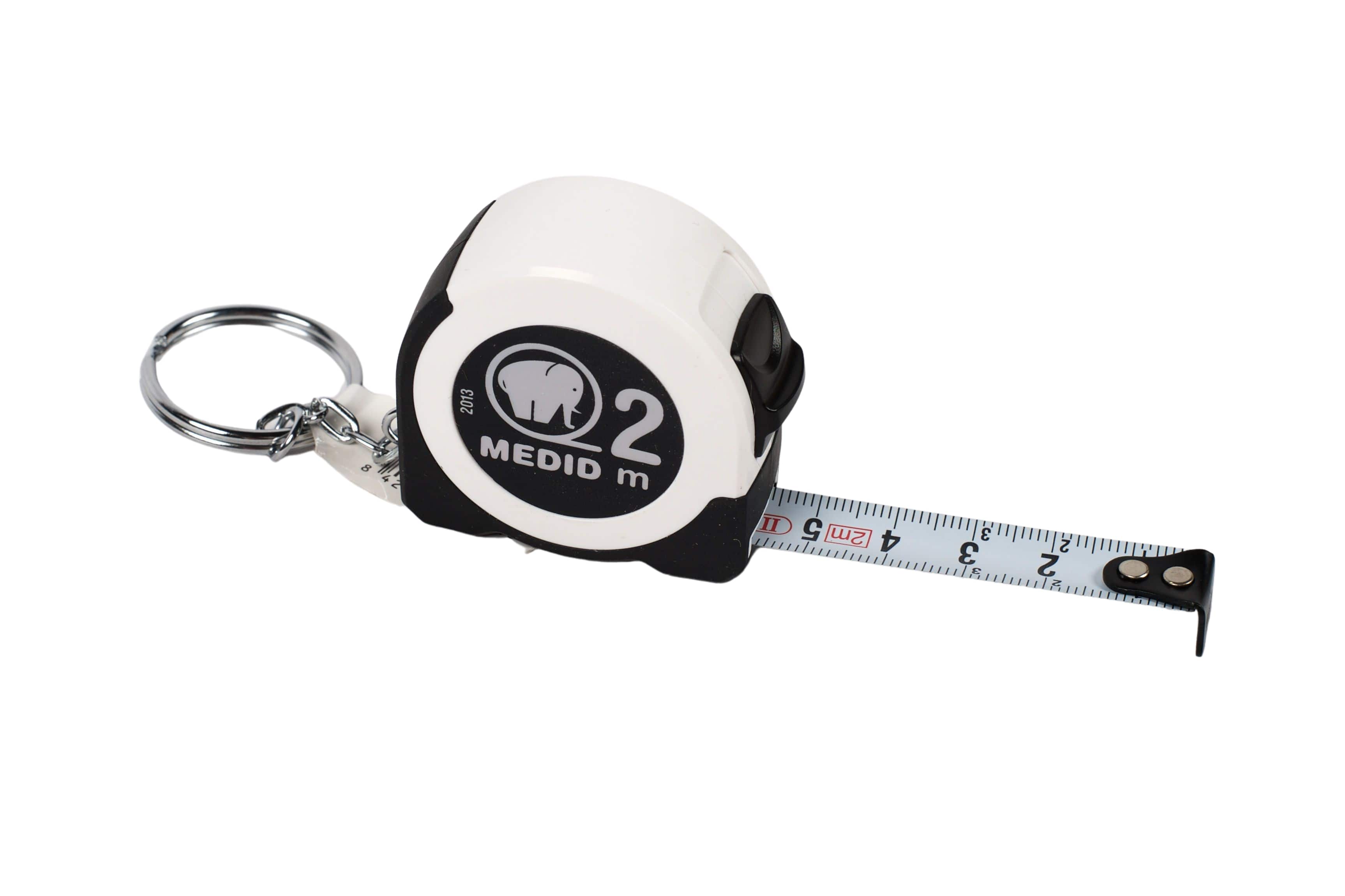 Flexómetro llavero ABS TPR de color blanco - ref.201300