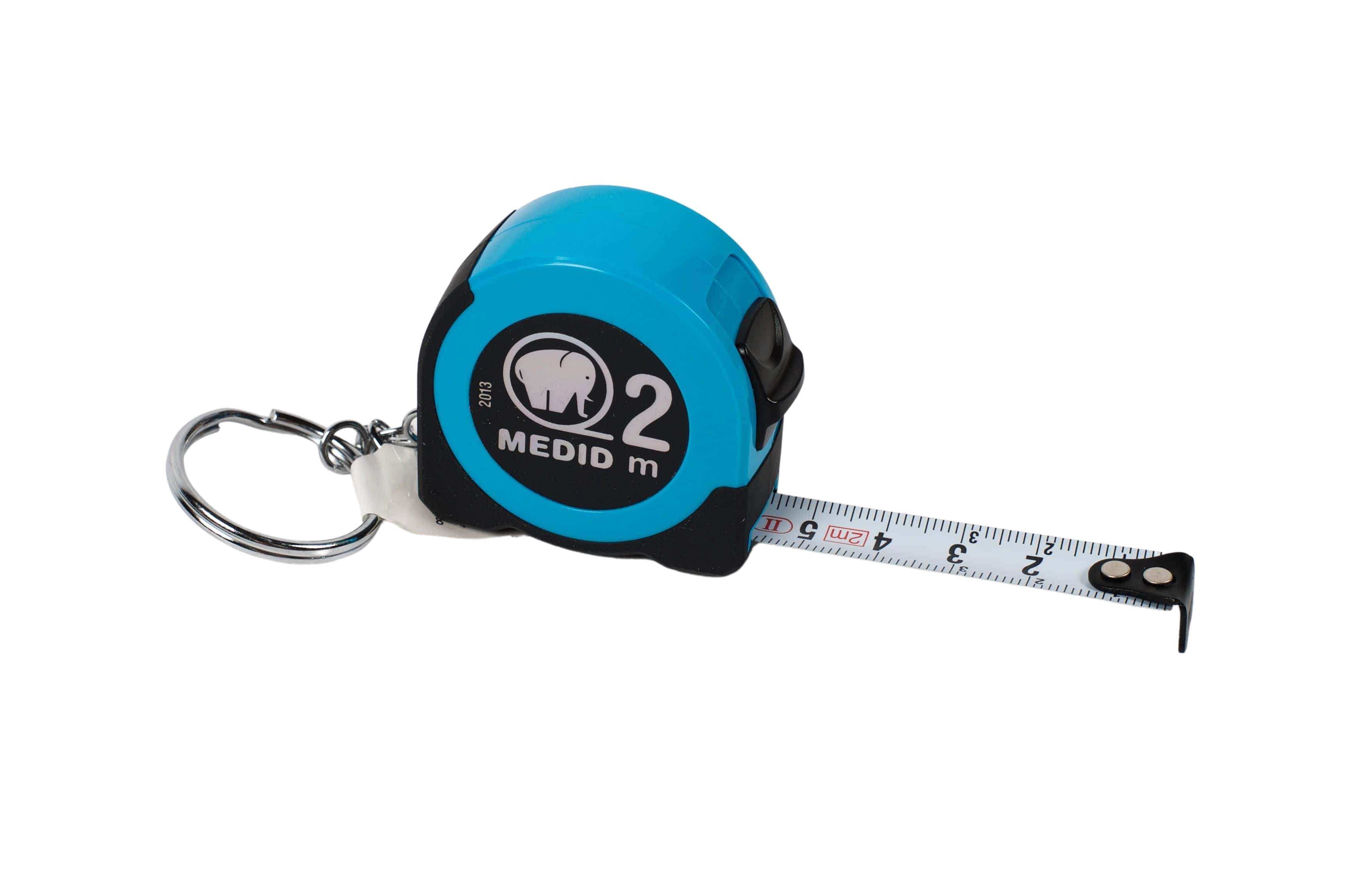 Flexómetro llavero ABS TPR de color azul - ref.201301