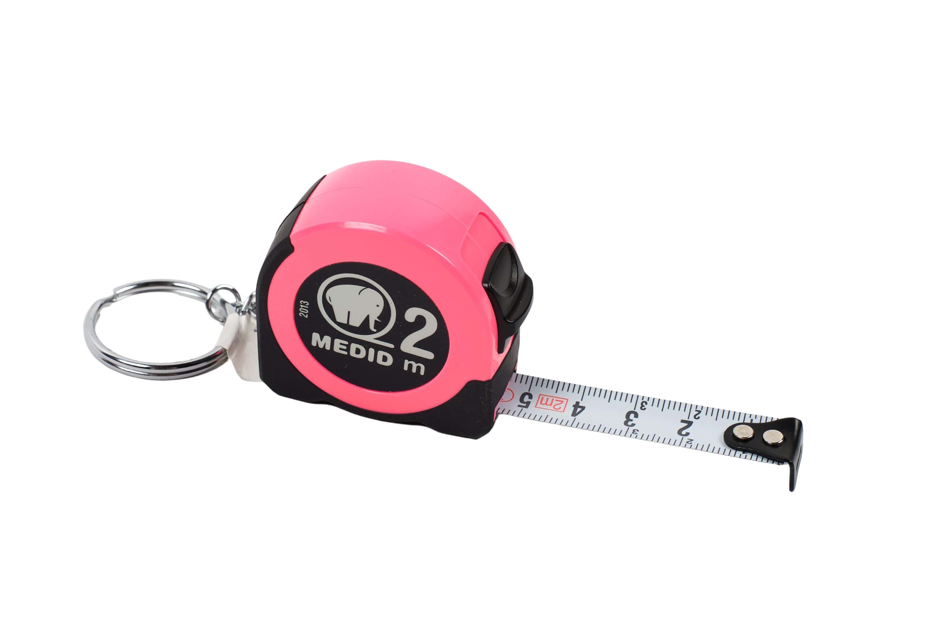 Flexómetro llavero ABS TPR de color rosa - ref.201306