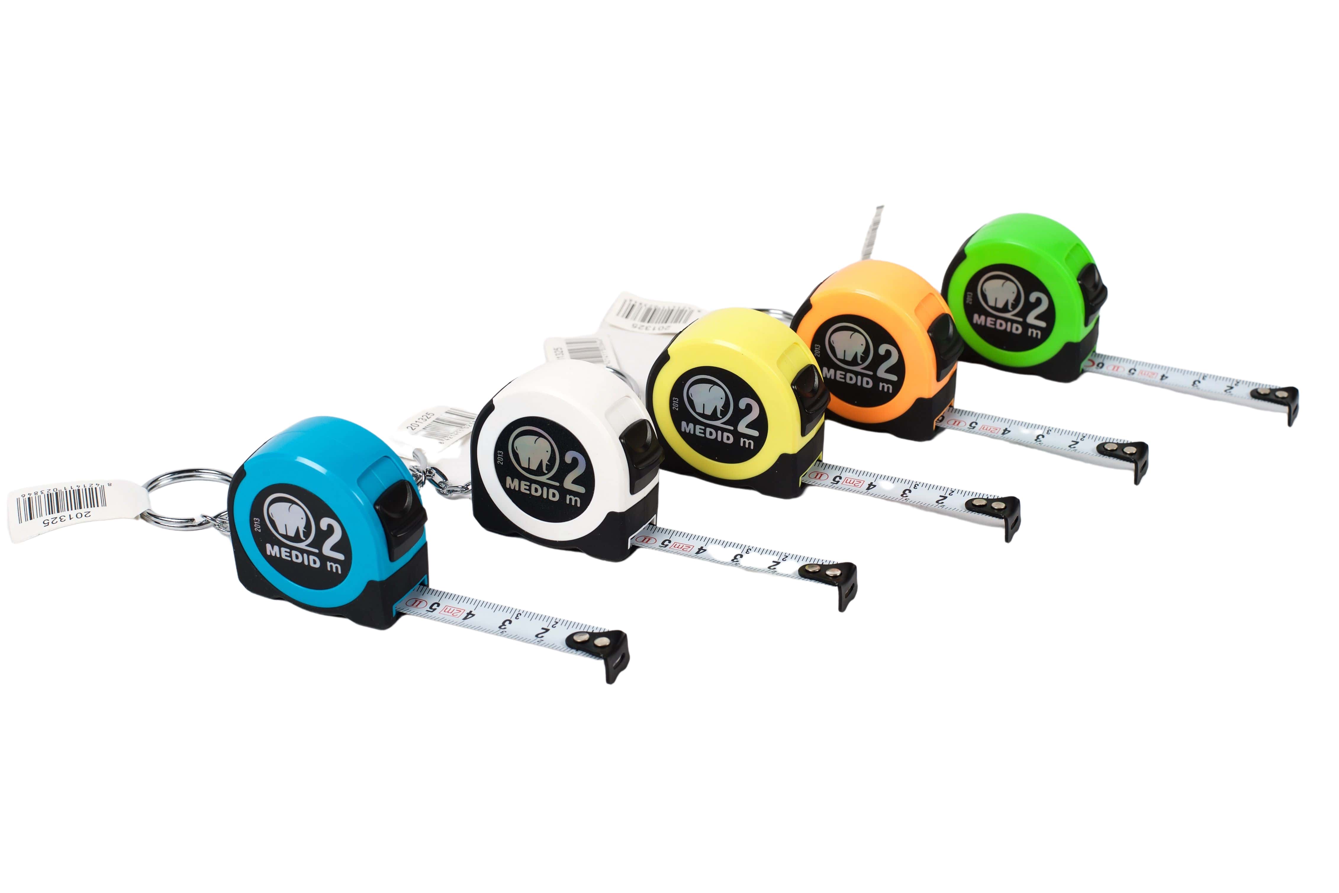 Bote de 25 flexómetros llavero colores - ref.201325