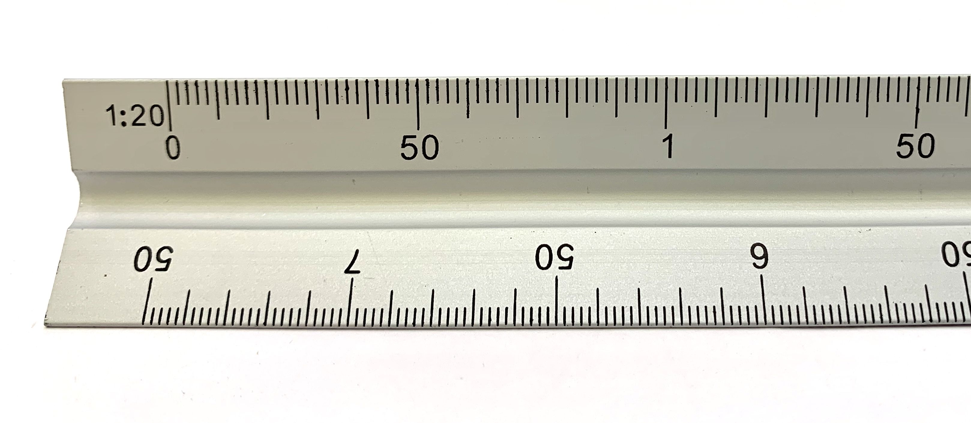 Esclímetro de aluminio 300 mm: 1 : 20 / 25 / 50 / 75 / 100