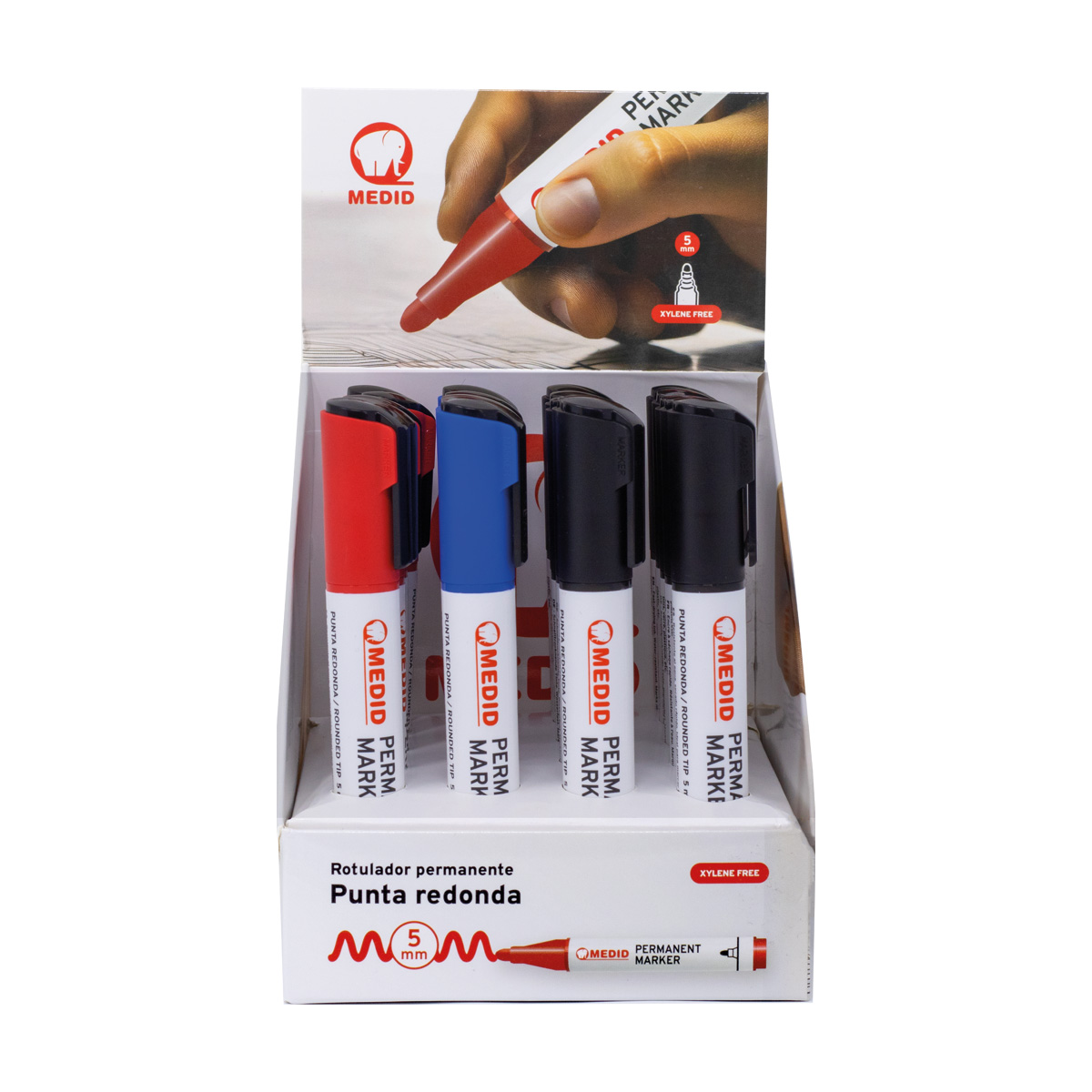Expositor 20 marcadores punta gruesa MEDID – Surtido mixto