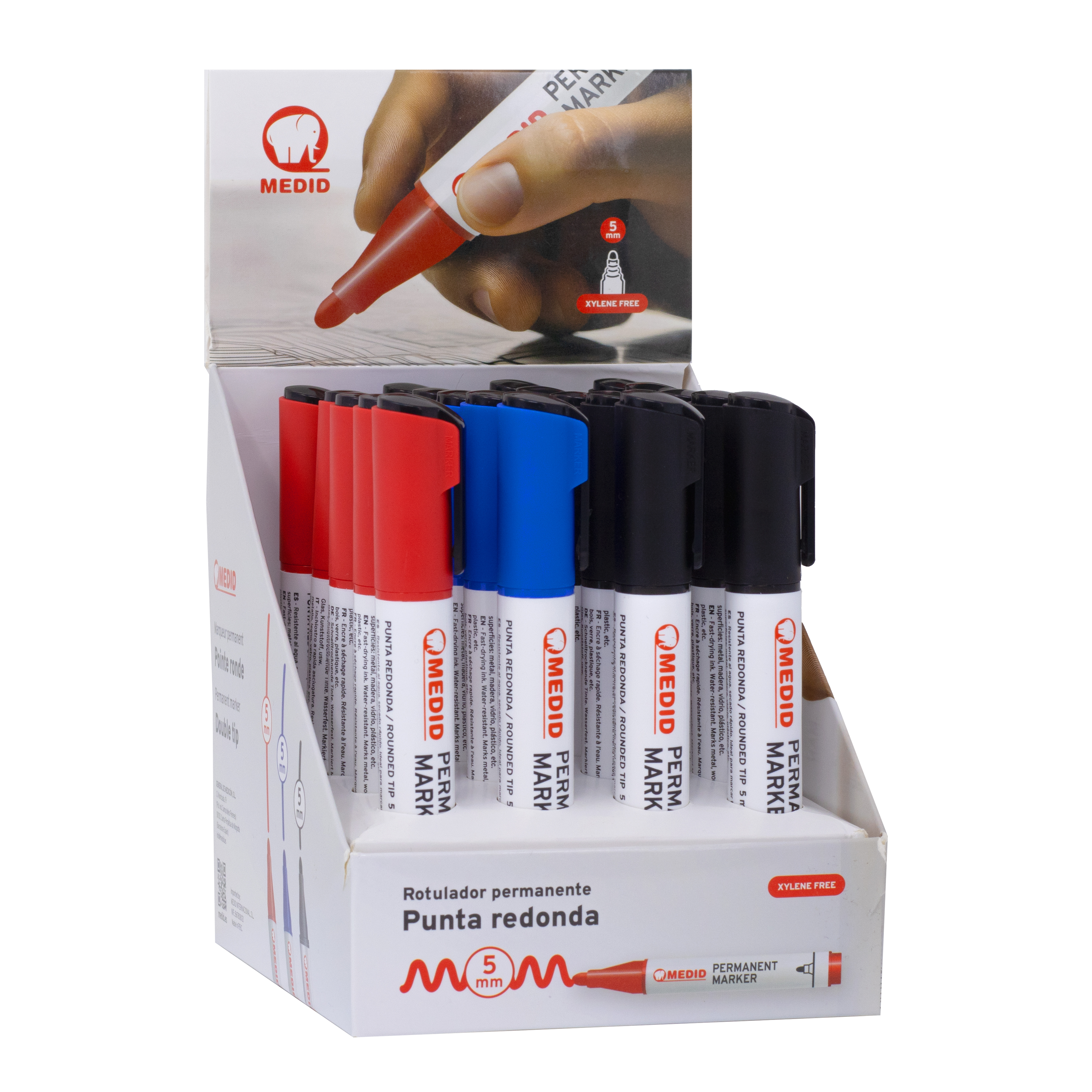 Expositor 20 marcadores punta gruesa MEDID – Surtido mixto