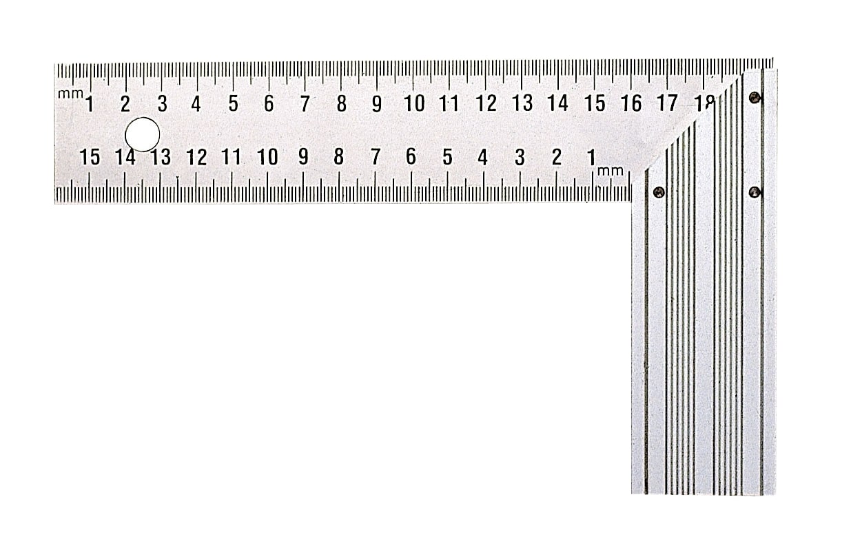 Escuadra profesional acero inoxidable y talón aluminio rectificado 400 mm - ref.2051