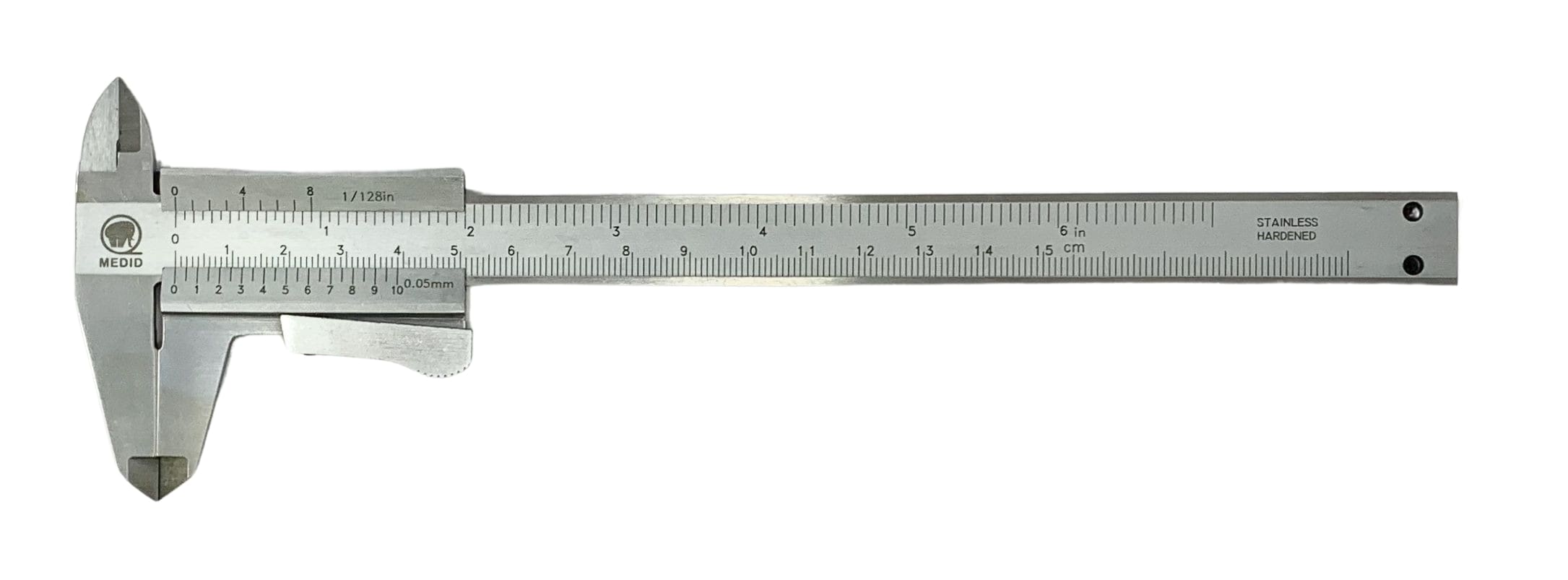 Calibre de acero inoxidable con freno pulsante 230 mm. Precisión 0,05 mm