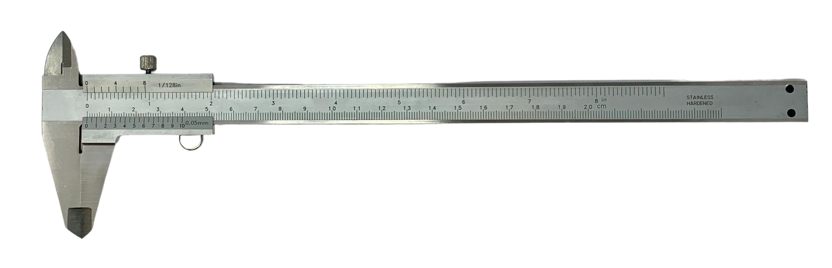 Calibre de acero inoxidable con tornillo prisionero 290 mm. Precisión 0,05 mm.