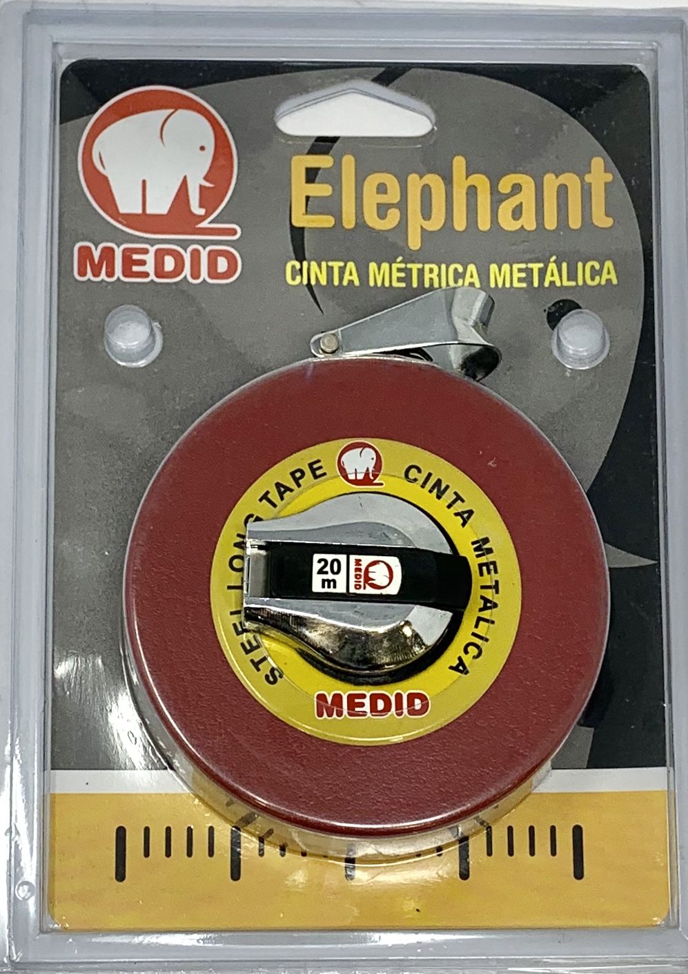 Cinta métrica metálica 20 m x 12 mm Estuche metal + piel - ref.265020