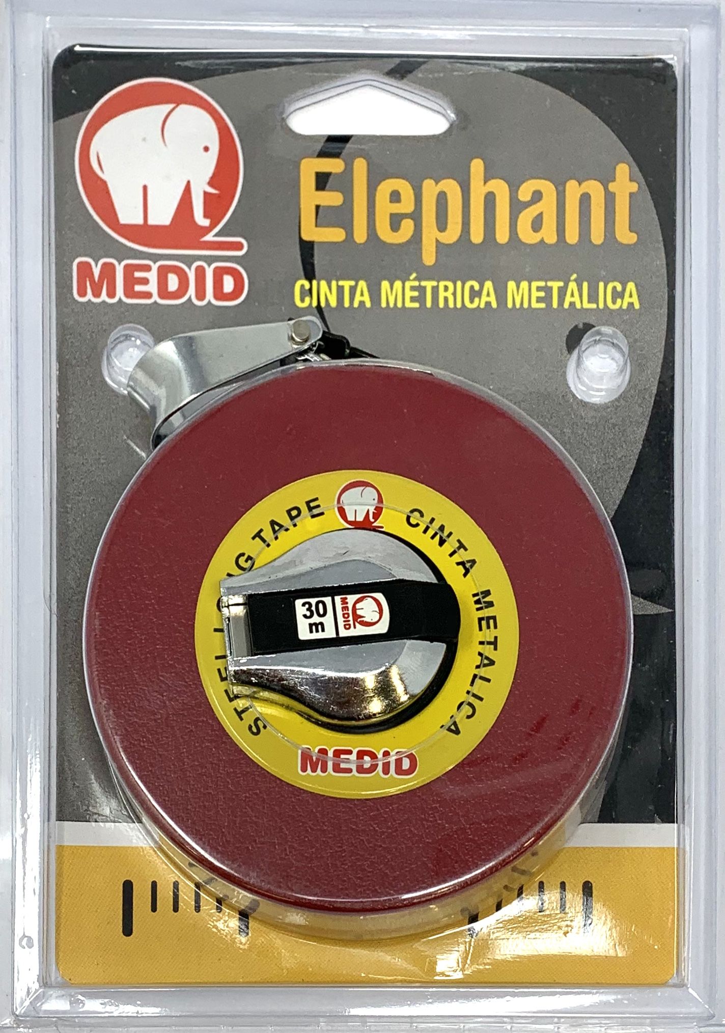 Cinta métrica metálica 30 m x 12 mm Estuche metal + piel - ref.265030