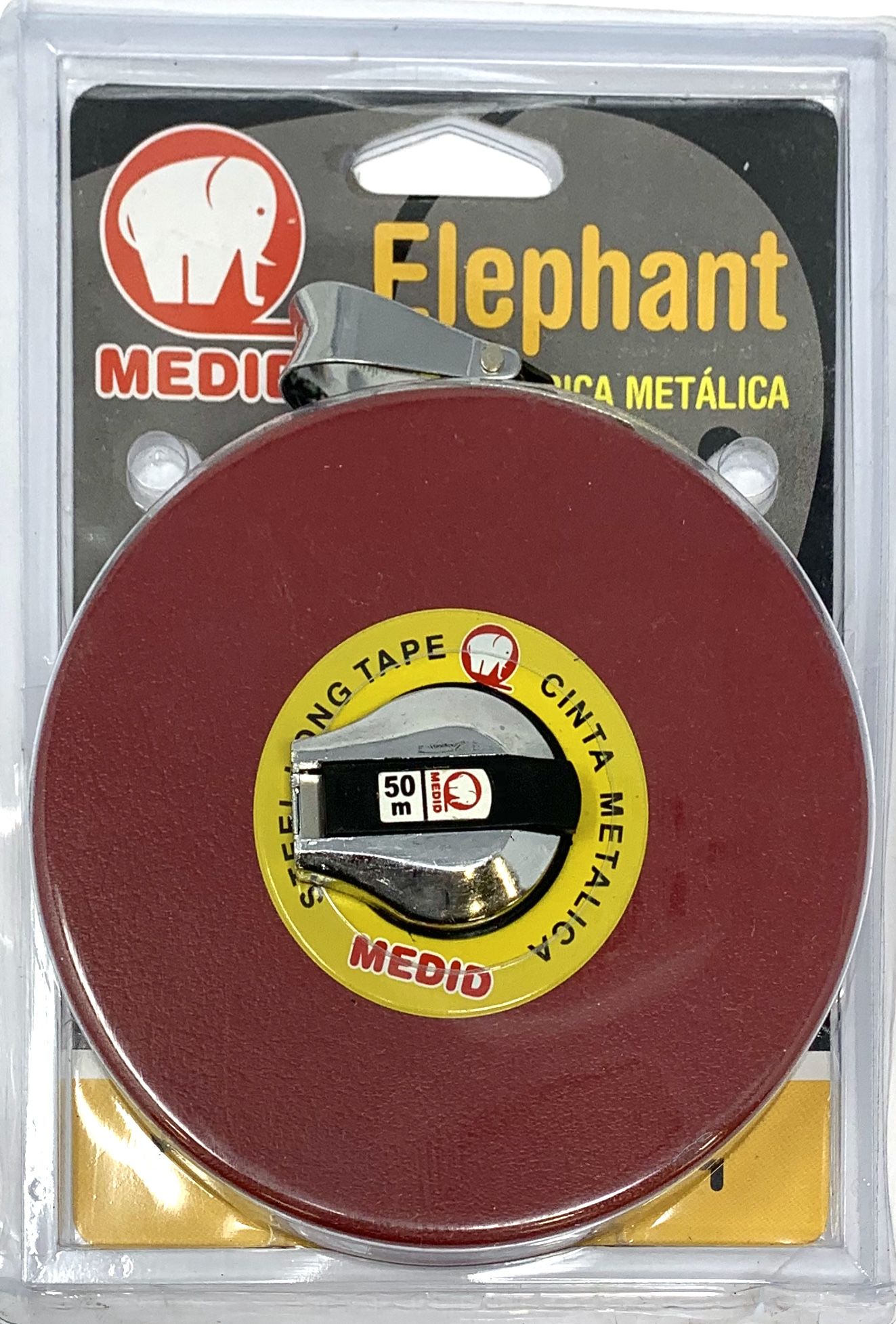 Cinta métrica metálica 50 m x 12 mm Estuche metal + piel - ref.265050