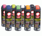 Spray de pintura fluorescente de color negro